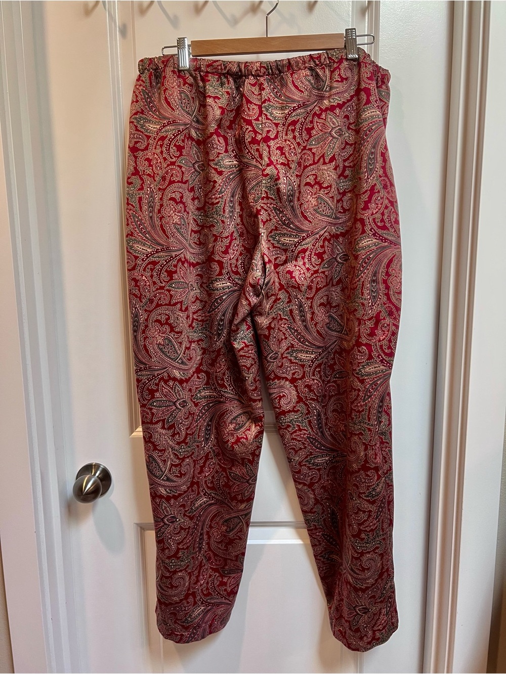Ralph Lauren Paisley Pajama Set Burgundy Rust Old Money Quiet Luxury High End - Picture 6 of 10